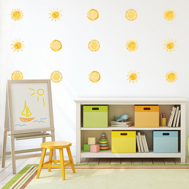 Watercolor Sun Wall Decals